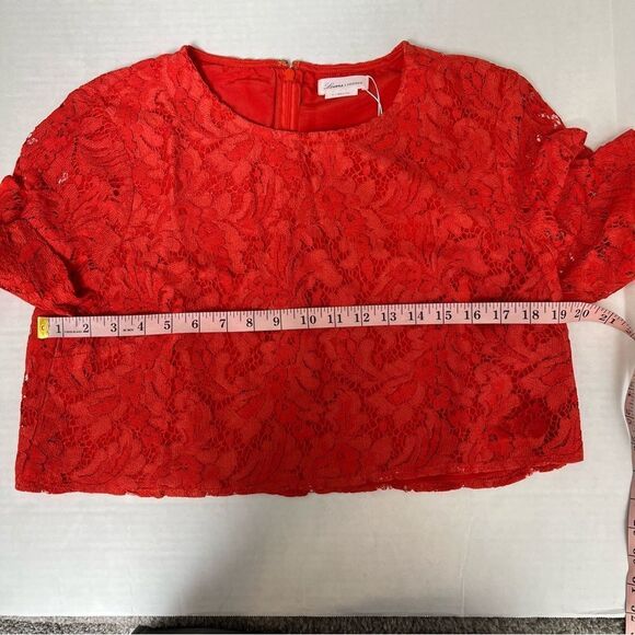 NWT Revolve x Lovers & Friends Raine Crop Top in Deep Coral | Size XL - Picture 10 of 11
